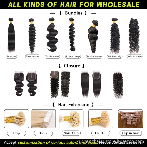 Virgin Body Wave 100% Human Hair Extension Raw Weft Hair Bundles Brazilian Natural Remy Hair Vendors